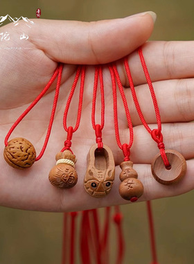 新品新品推荐宝宝桃核桃篮挂件狗牙猪惊骨压惊防惊吓平Z安守护吊