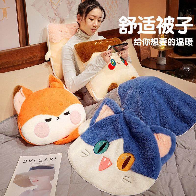 抱枕被子两用二合一毛毯靠枕车载汽车办公室午睡枕头毯子加厚夏季,淘宝优惠券,粉丝福利购,淘宝优惠卷