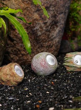 太阳能灯户外庭院景观花园装饰造景摆件草坪仿石头灯led防水射灯