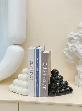 球球款假书摆件书挡轻奢高档客厅家居桌面书房电视柜装饰品创意