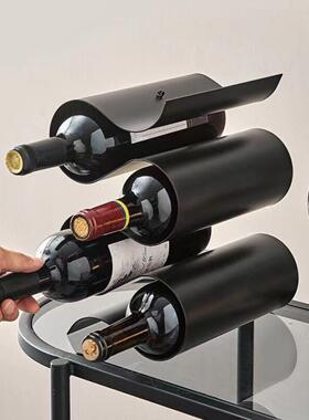 现代简约s形酒架金属饰品电视柜酒柜客厅餐厅装饰桌面创意展示