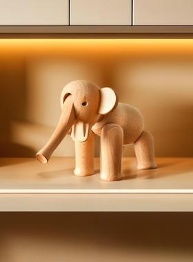 北欧风格装饰ins风丹麦实木猴子样板房木偶摆件家居饰品创意礼物