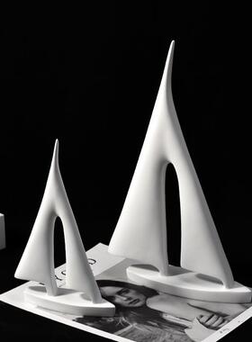 北欧现代简约一帆风顺帆船摆件创意家居客厅书房酒柜办公室装饰品