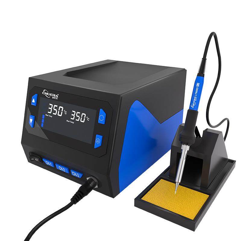 新款创时代989D大屏数显恒温焊台70W大功率电烙铁家用外贸货源 - 图3