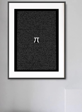 数学海报圆周率装饰画初高中函数图像挂画π派简约字母数字教室墙