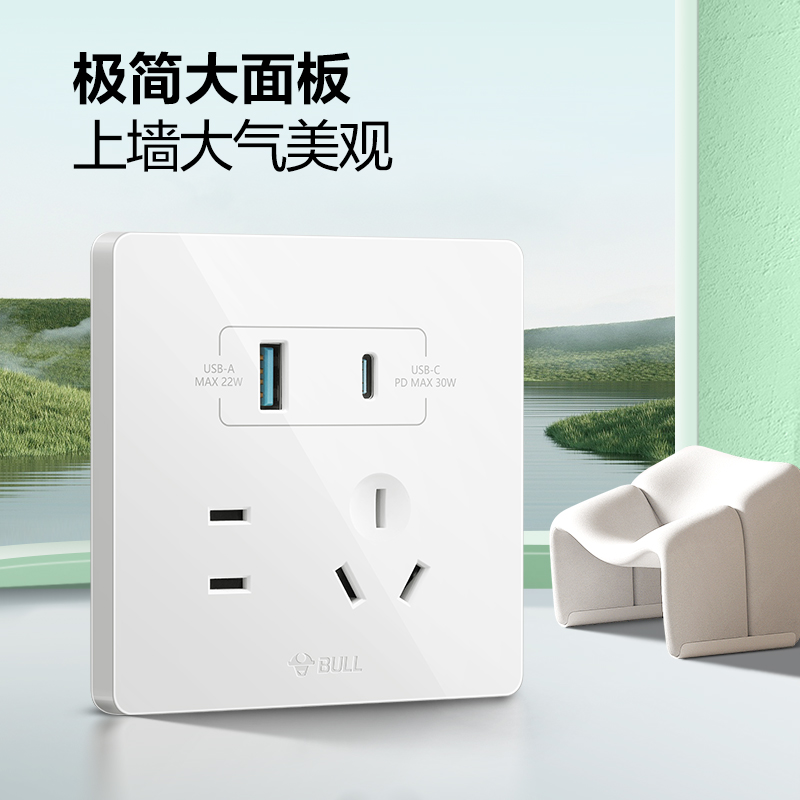 Bull type-cPD fast charging socket panel