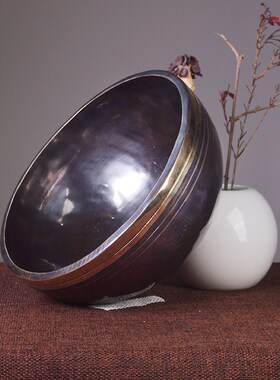 新品金边满月颂钵加厚尼泊尔手工佛音碗I钵音碗瑜伽冥想静心疗愈