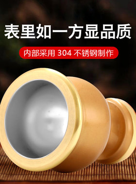 极速铜酒杯一套黄铜供财神家用大号佛前供酒杯供S神酒杯供水杯家