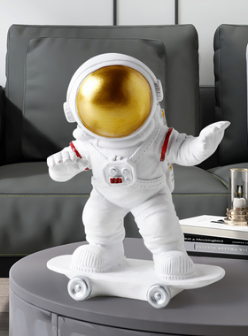 新品办公室桌面创k意宇航员太空人装饰品摆件轻奢家居客厅酒柜简