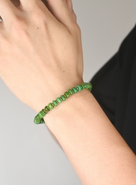 DRAGON LI狸花猫科技绿药片珠串珠情侣饰品闺蜜礼物