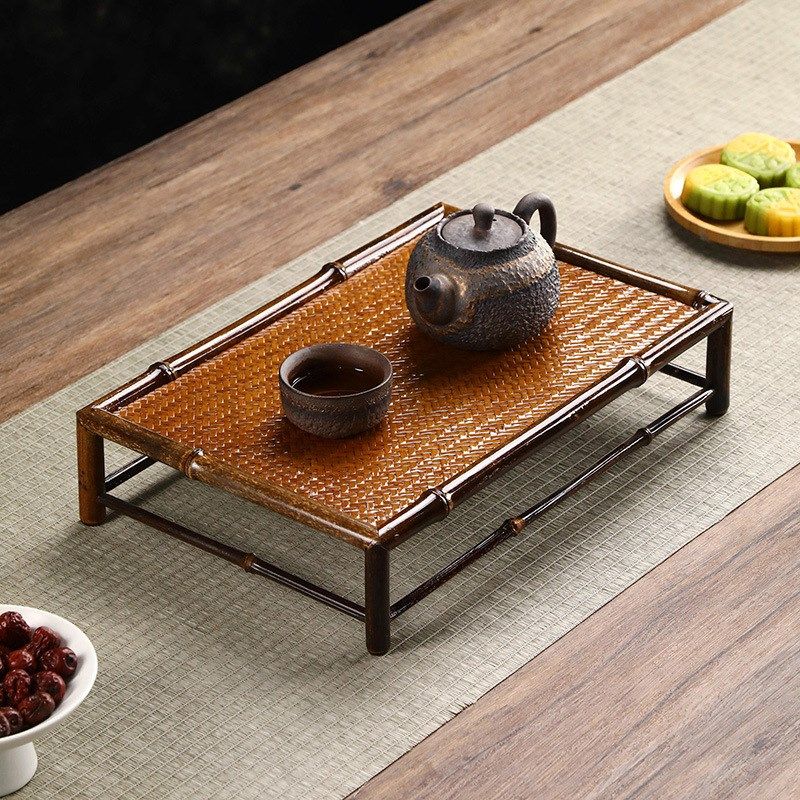 极速竹制品席面茶棚中式围炉w煮茶禅意梅鹿竹屋檐摆件收纳架双层,淘宝优惠券,粉丝福利购,淘宝优惠卷