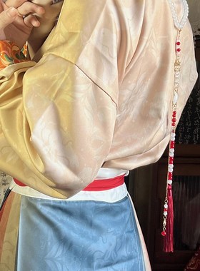 极速云青马面k裙长款背云流苏明制璎珞项链新中式古风汉服小