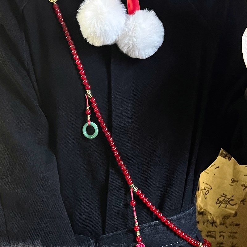 极速国风108颗绿色串珠子项链新中式古风长款毛衣链X斜挎链旗袍配,淘宝优惠券,粉丝福利购,淘宝优惠卷
