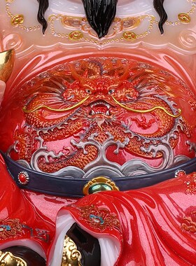 新品福满堂财神爷摆件家用神像供奉仿汉J白玉文财神爷佛像店铺开