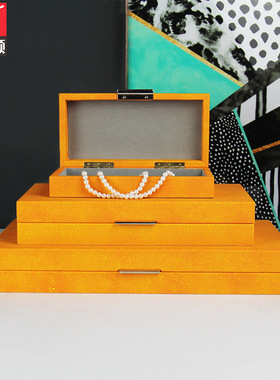 极速新中式d欧式现代简约样板房卧室客厅梳妆台家居首饰盒软装饰