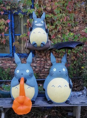 极速l花园装饰创可意卡通爱树脂B猫摆件个性院阳台龙落地庭花盆造