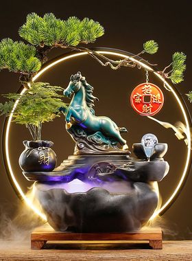 极速创意招财猫流水客厅办公室装饰摆件桌面N循环水新中式送礼开