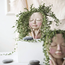 Creative Face Flower Pot Head Planter Pot Succulent Planter