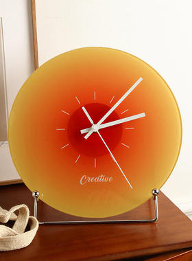 贝汉美创意日落时钟严选落日挂钟北欧卧室装饰品摆件网红客厅钟表