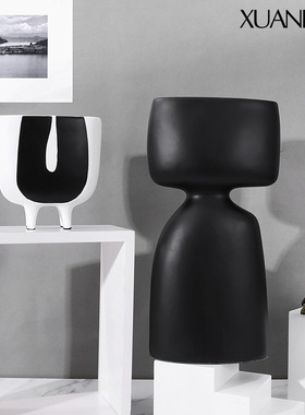 现代风格树脂花瓶摆件创意家居轻奢装饰品客厅电视柜桌面摆件