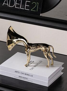 意式样板房软装饰品摆件高级感小众酒柜电视柜轻奢艺术工艺品摆饰