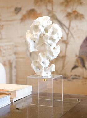 贵妇人新中国风太湖石树脂装饰客厅茶几装饰酒柜创意家居软装