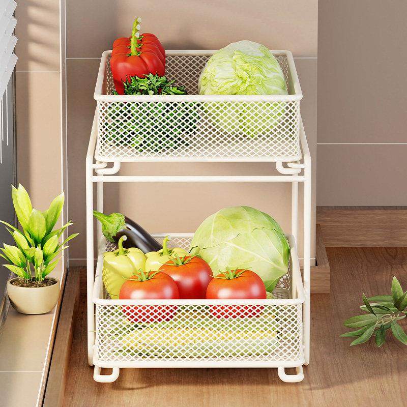 厨房台面蔬菜置物架桌面上储菜篮子灶台菜架子多层放水果蔬收纳筐,淘宝优惠券,粉丝福利购,淘宝优惠卷