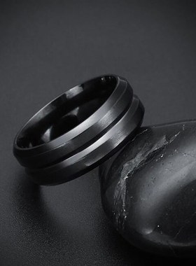 极速Purple Black Simple Design Ring Mens Finger AccXessorie