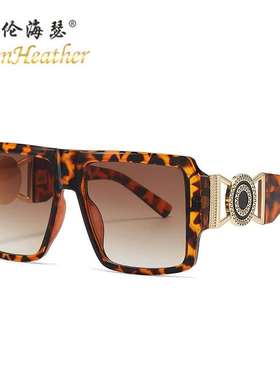 极速New Fashion Square Metal Ring Leg Large Frame Sunsh.ade