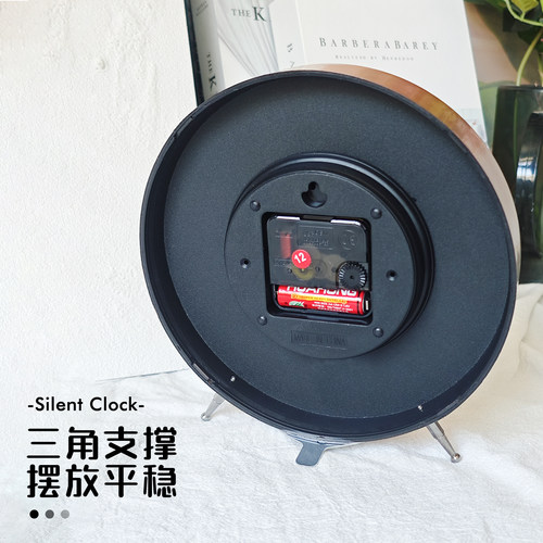 座钟家用台式桌面时钟客厅电视柜轻奢摆放挂钟台钟简约摆钟表摆件 - 图2