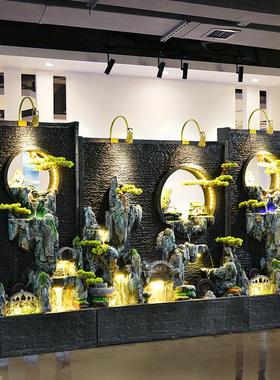 水幕墙流水喷泉屏风假山水景观摆件别墅户客厅外布置鱼池开业贺礼