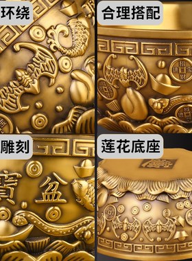 新品2024v直播纯铜盆铜碗摆件