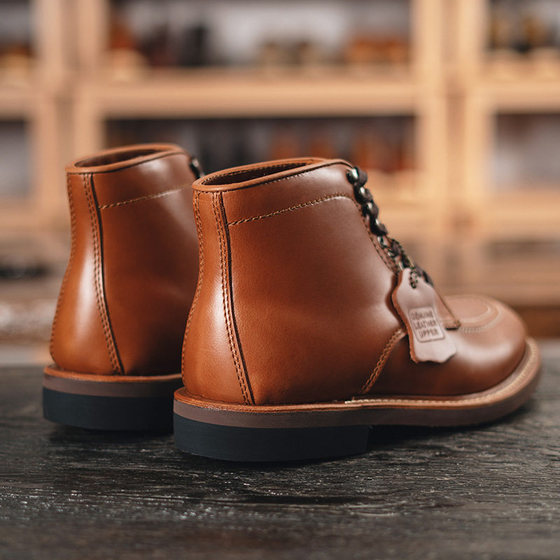 Alden同款403固特异真头层牛皮马丁靴短靴高帮正装皮鞋休闲工装靴 - 图2