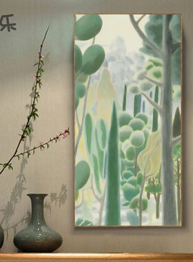 森林梦幻装饰画原木风入