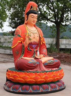 速发2米脂贴金音世音娘娘供奉树1大佛像滴水观音菩萨古彩观世观佛
