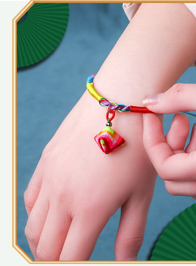 新品五彩绳手链手工编织p金刚结2024情侣手绳红绳男女五色绳礼物