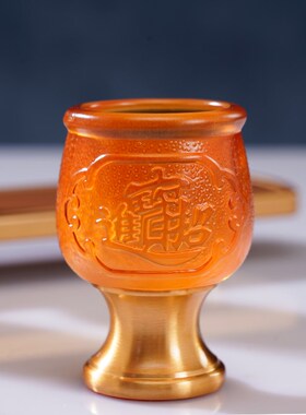 极速供杯茶水杯h琉璃酒杯供佛供水杯观音财神祖先家用摆件佛具用