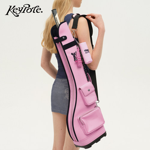 KeypoteGolf新款高尔夫枪包男女便携时髦撞色编织球杆包练习球包 - 图1