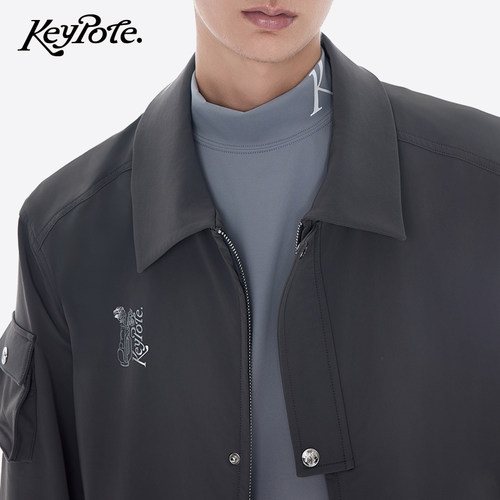 Keypote Golf男士高尔夫运动休闲夹克秋季户外弹力时尚外套服装 - 图0