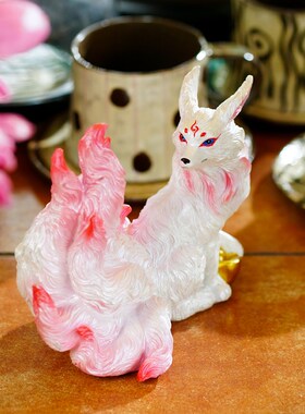 新品九尾狐狸招财灵狐佛堂u口供养神像小狐狸仙狐真身娘娘家用桌