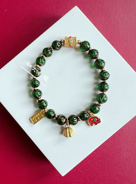 新品香灰琉璃手串小珠北京法物流通处宫里原O珠改编赋能女生款多