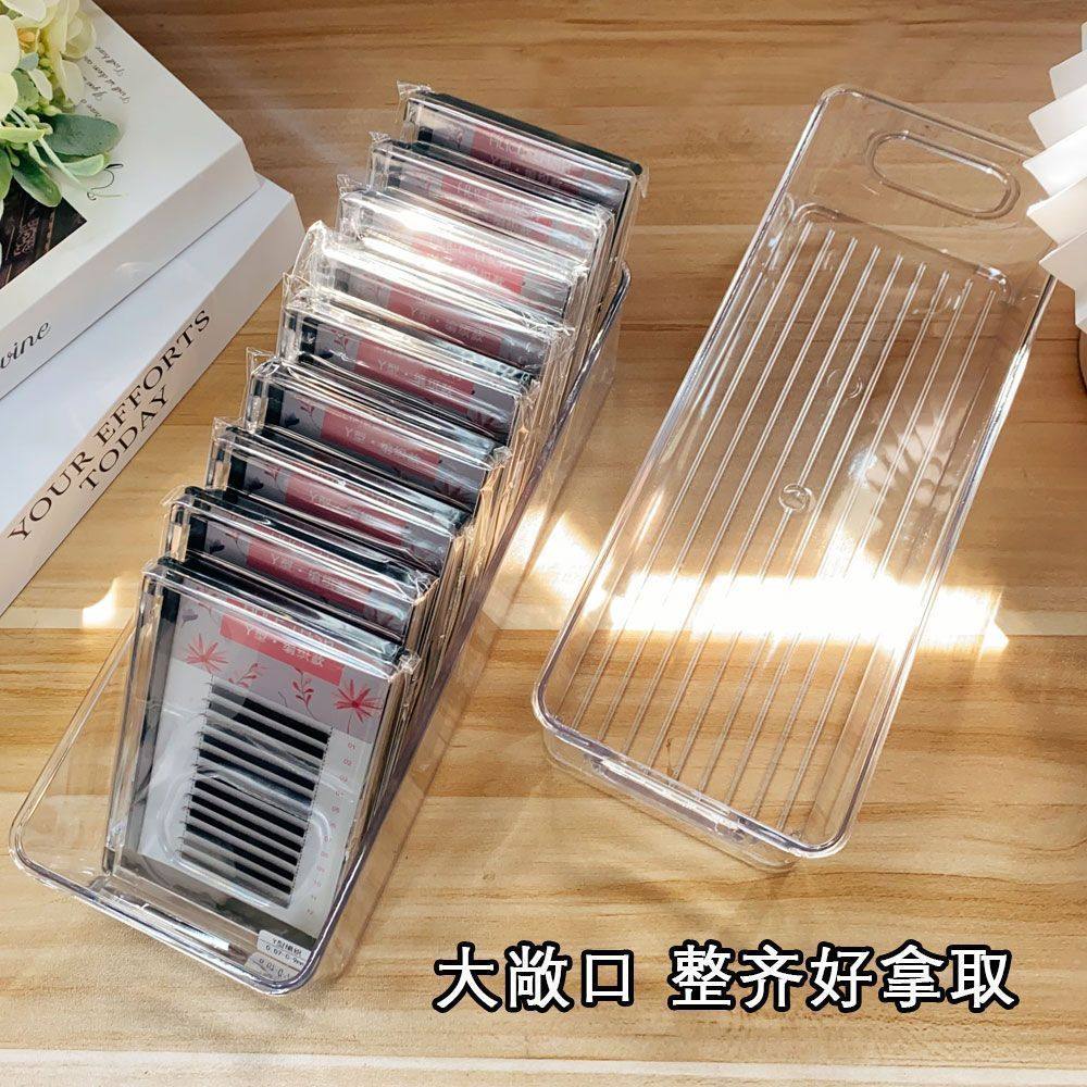 桌面收纳盒PET防摔透明宿舍化妆品面膜抽屉整理杂物零食长条盒,淘宝优惠券,粉丝福利购,淘宝优惠卷