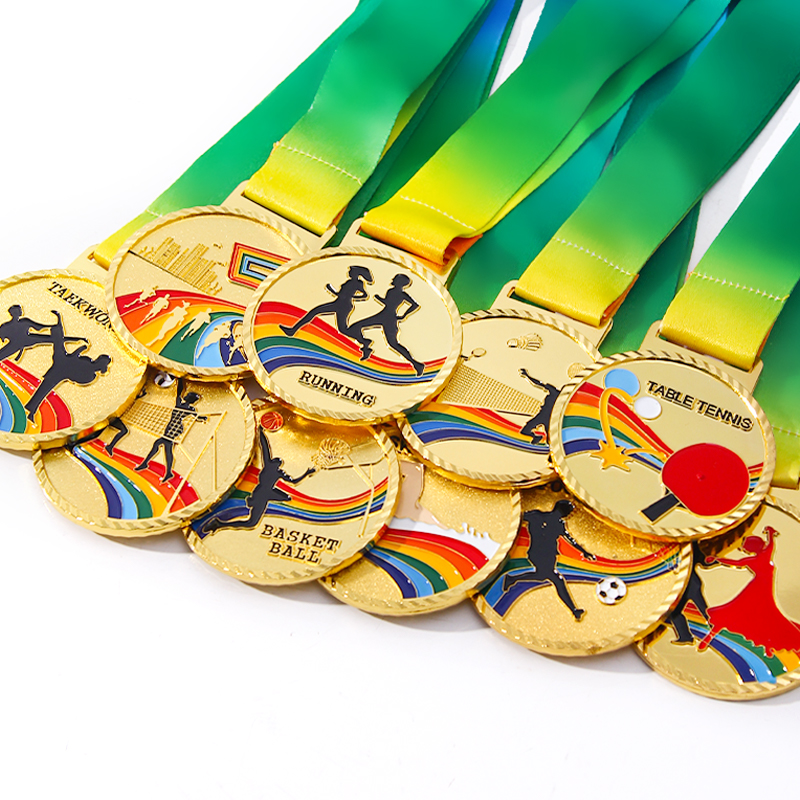 奖牌奖杯金属水晶挂牌儿童运动会马拉松足球篮球跑步冠军纪念奖章 - 图0