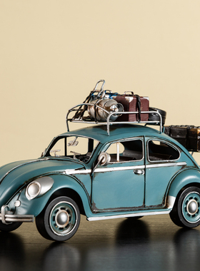 速发复古怀旧老式铁艺汽装模型摆件客柜酒厅书房桌面车饰品摆设