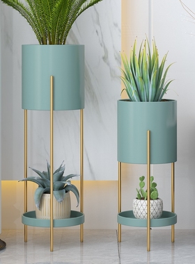 速发电视柜两边的摆件花架子客厅简约台置物架落地式多层架