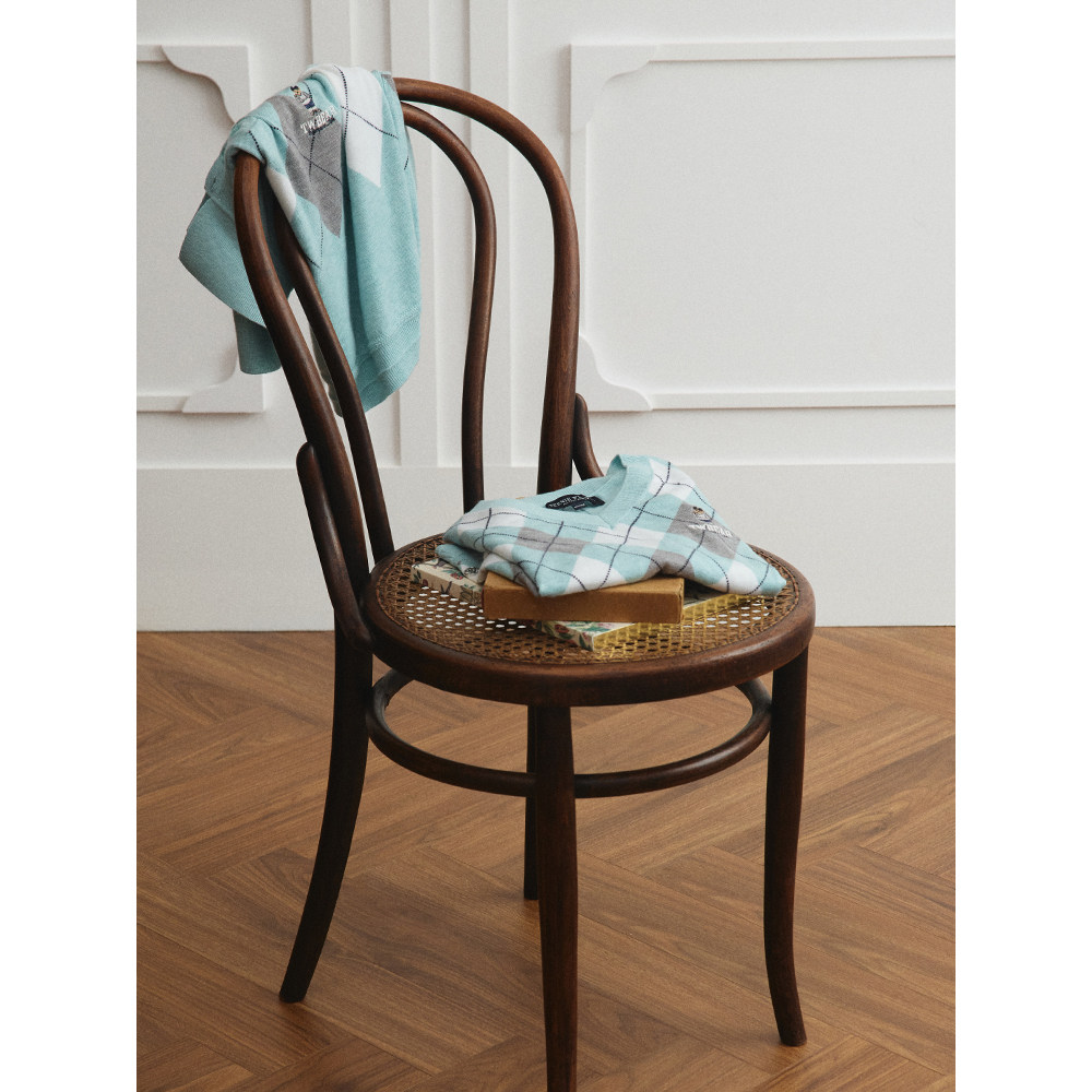 TeenieWeenie小熊女装毛针织衫2025秋季新款学院风菱形格V领背心,淘宝优惠券,粉丝福利购,淘宝优惠卷