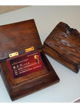诗玛哈东南亚风格实木木雕摆件名片盒桌面装饰创意收纳盒个性装饰