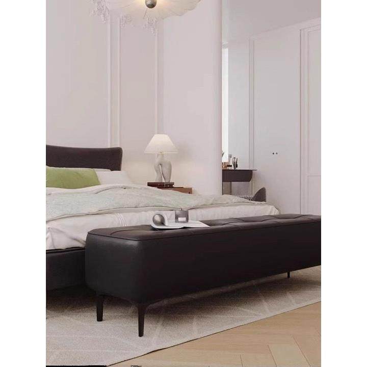 意式轻奢高级感换鞋凳家用门口卧室床尾凳设计师极简黑色覆古长凳,淘宝优惠券,粉丝福利购,淘宝优惠卷