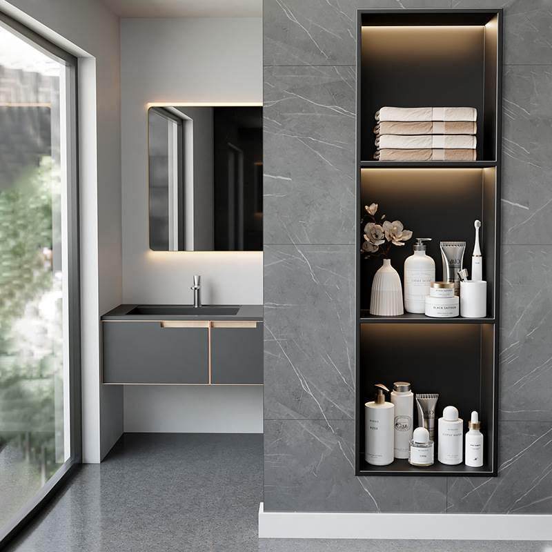 304不锈钢壁龛浴室嵌入式卫生间成品置物架电视柜金属分层隔板柜,淘宝优惠券,粉丝福利购,淘宝优惠卷