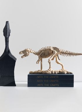 新品装饰推荐恐龙化石摆件书房样板F间博古架客厅店铺送礼侏罗纪